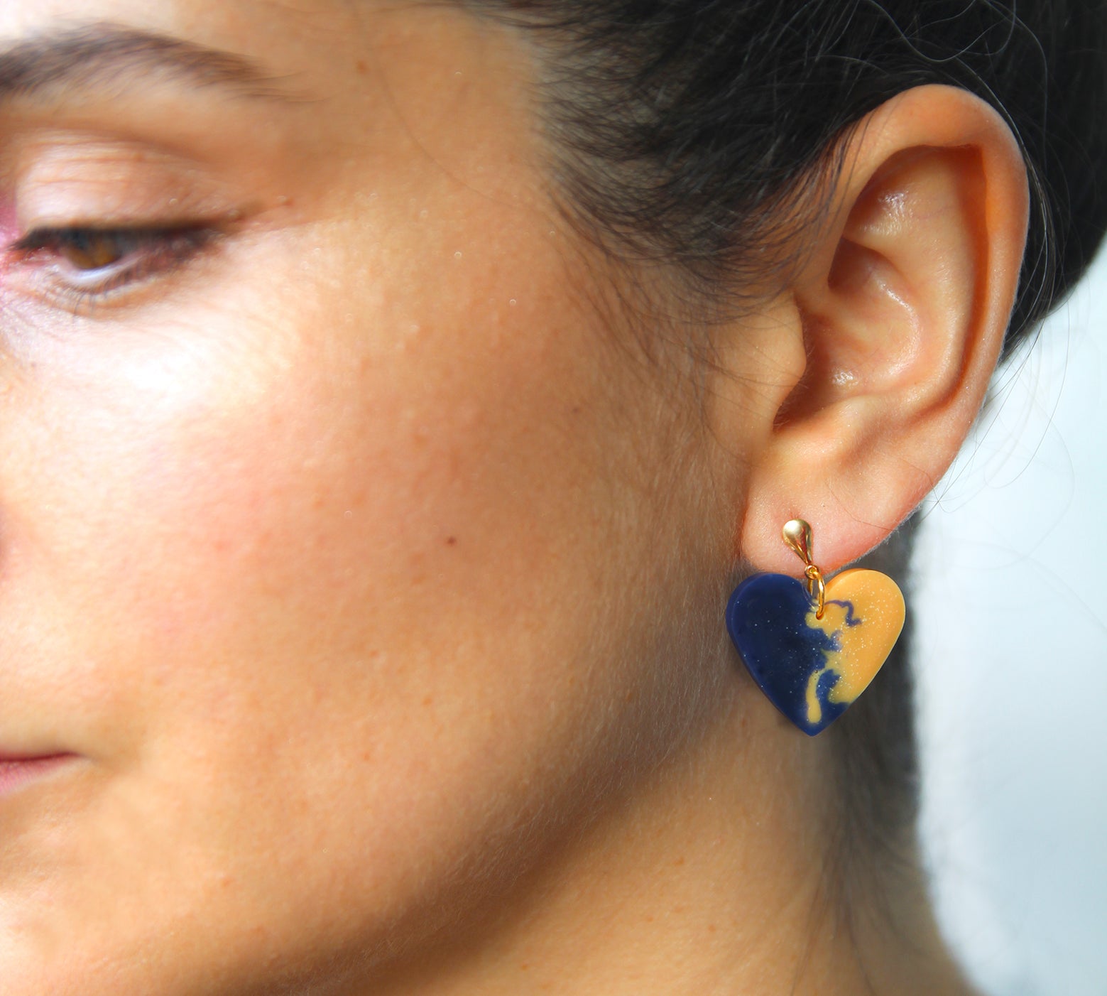 Aros Corazón Bicolor - Bazar13