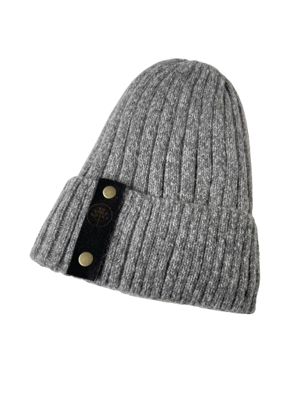 Gorro Puelche lana y chiporro gris