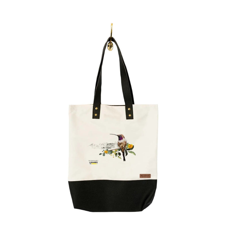 Totebag Ecocuero Negro - Lugares que Hablan