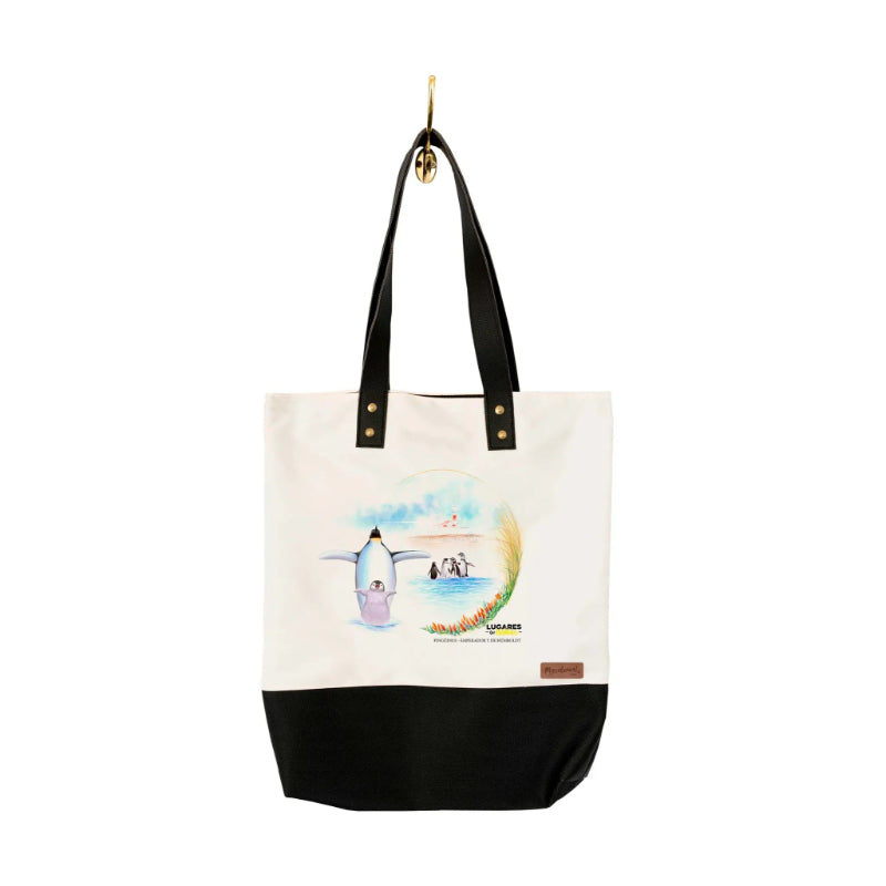 Totebag Ecocuero Negro - Lugares que Hablan