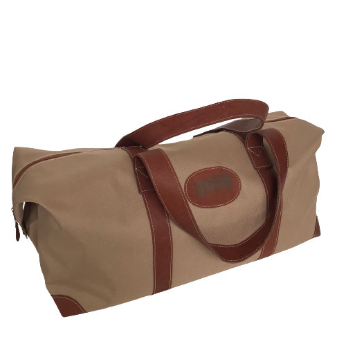 Bolso De Viaje Phuket Tela Y Cuero Café