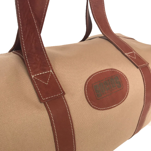 Bolso De Viaje Phuket Tela Y Cuero Café