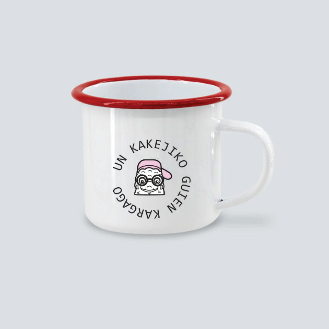 Tazón enlozado "Un kakejijo"- Borde Rojo