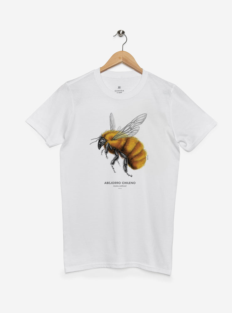 Polera Adulto Blanca – Abejorro Chileno