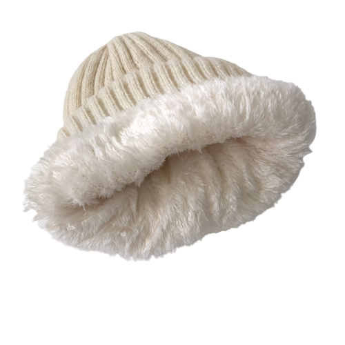 Gorro Puelche Lana y Chiporro Crudo