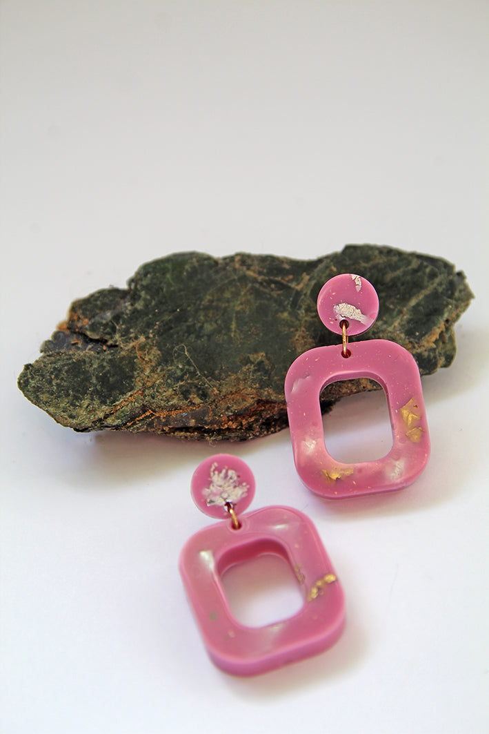 Aros Rosa Metálico