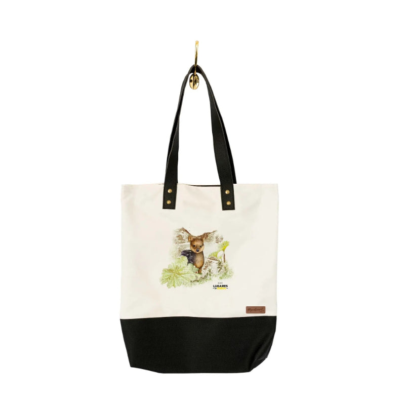 Totebag Ecocuero Negro - Lugares que Hablan