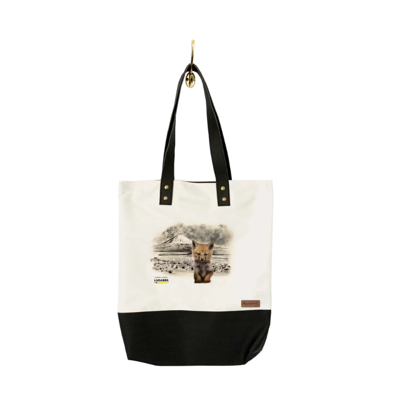 Totebag Ecocuero Negro - Lugares que Hablan
